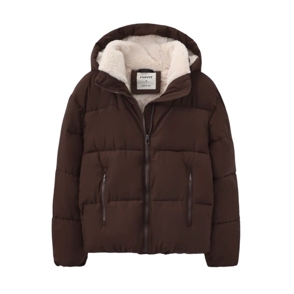 Puffit Warmcore Short Puffer Jacket with insulation and detachable hood multiple